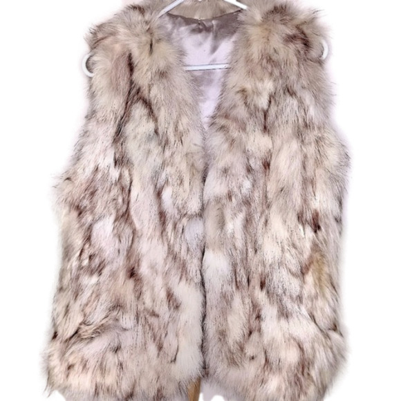 Jacobsons Jackets & Blazers - Vintage Jacobsons Blue Fox Fur Coat Vest